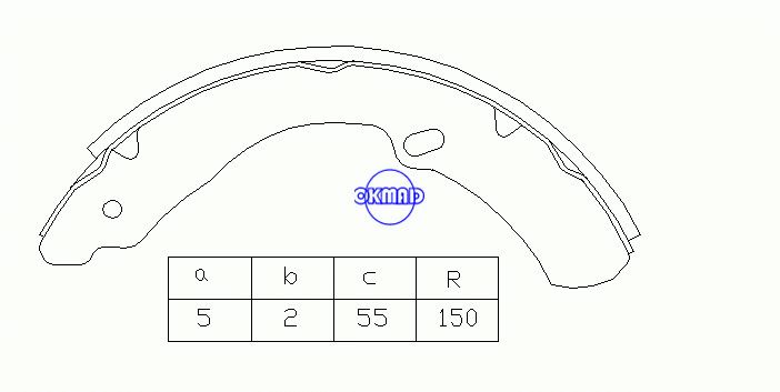 Mâchoires de frein à tambour ISUZU ELF OEM : 5-47100-066-0 MK4441 GS7167, OK-BS102